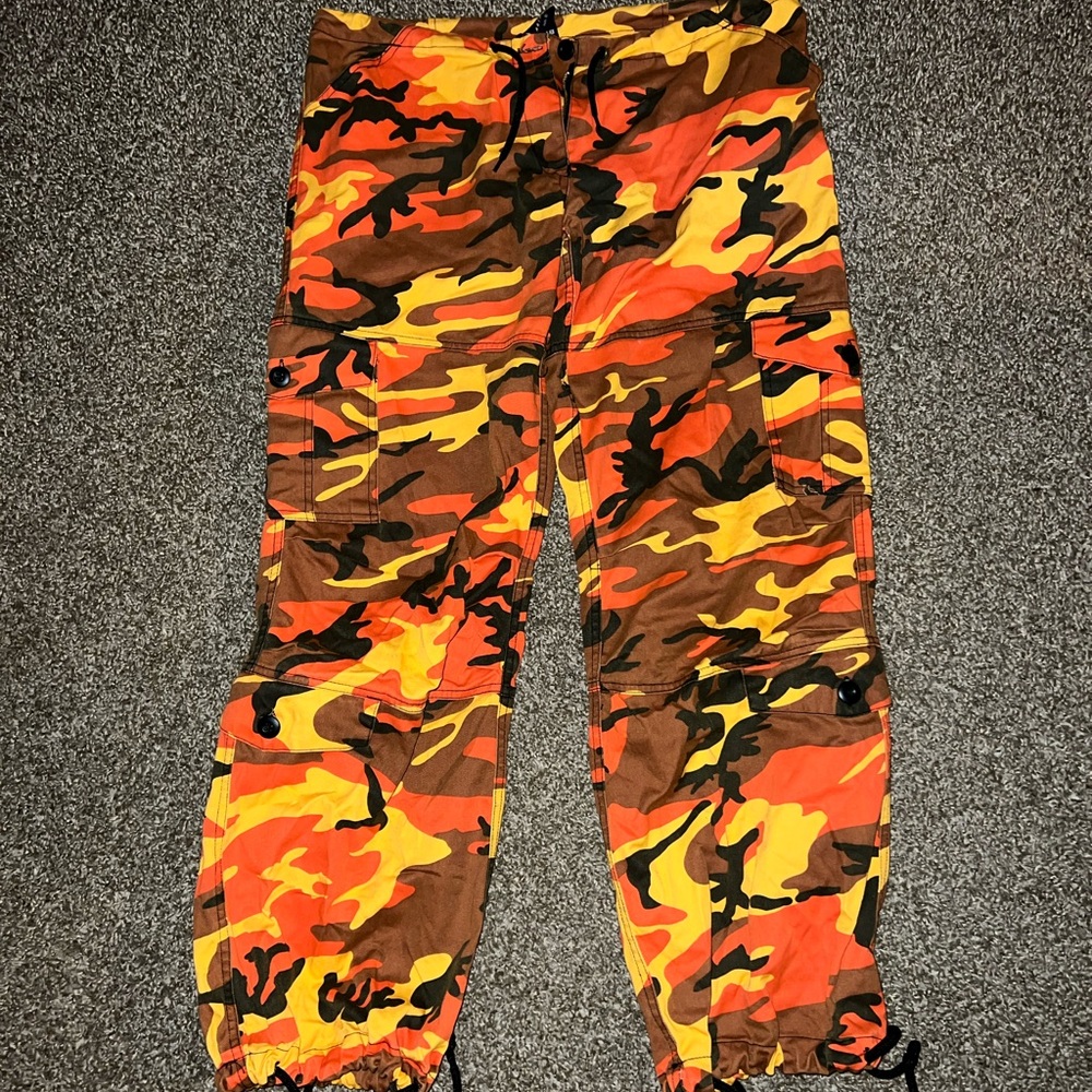 Rothco Men's Cargo Pants - Orange Camo